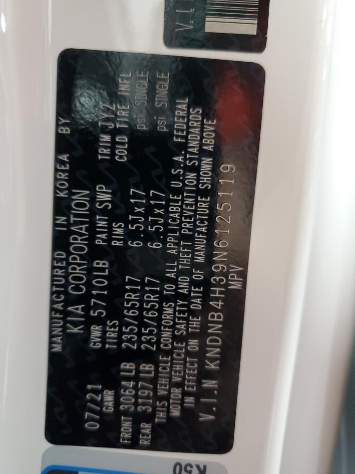 2022 Kia Carnival Lx VIN: KNDNB4H39N6125119 Lot: 65987185