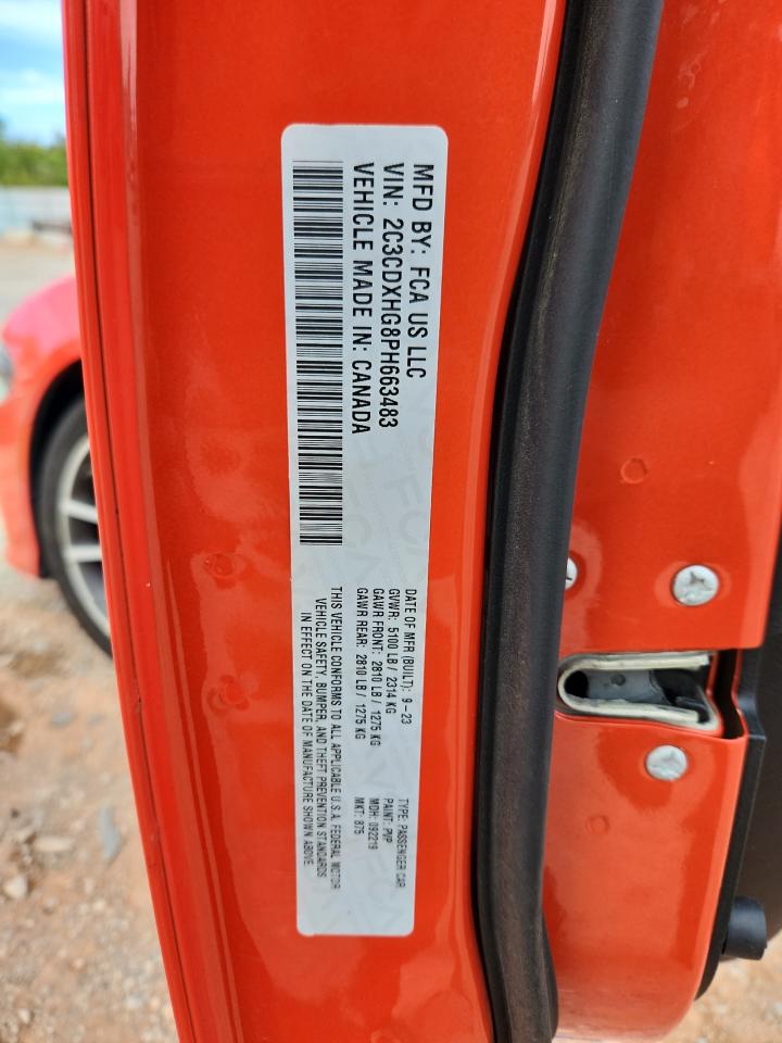 2023 Dodge Charger Gt VIN: 2C3CDXHG8PH663483 Lot: 63260665