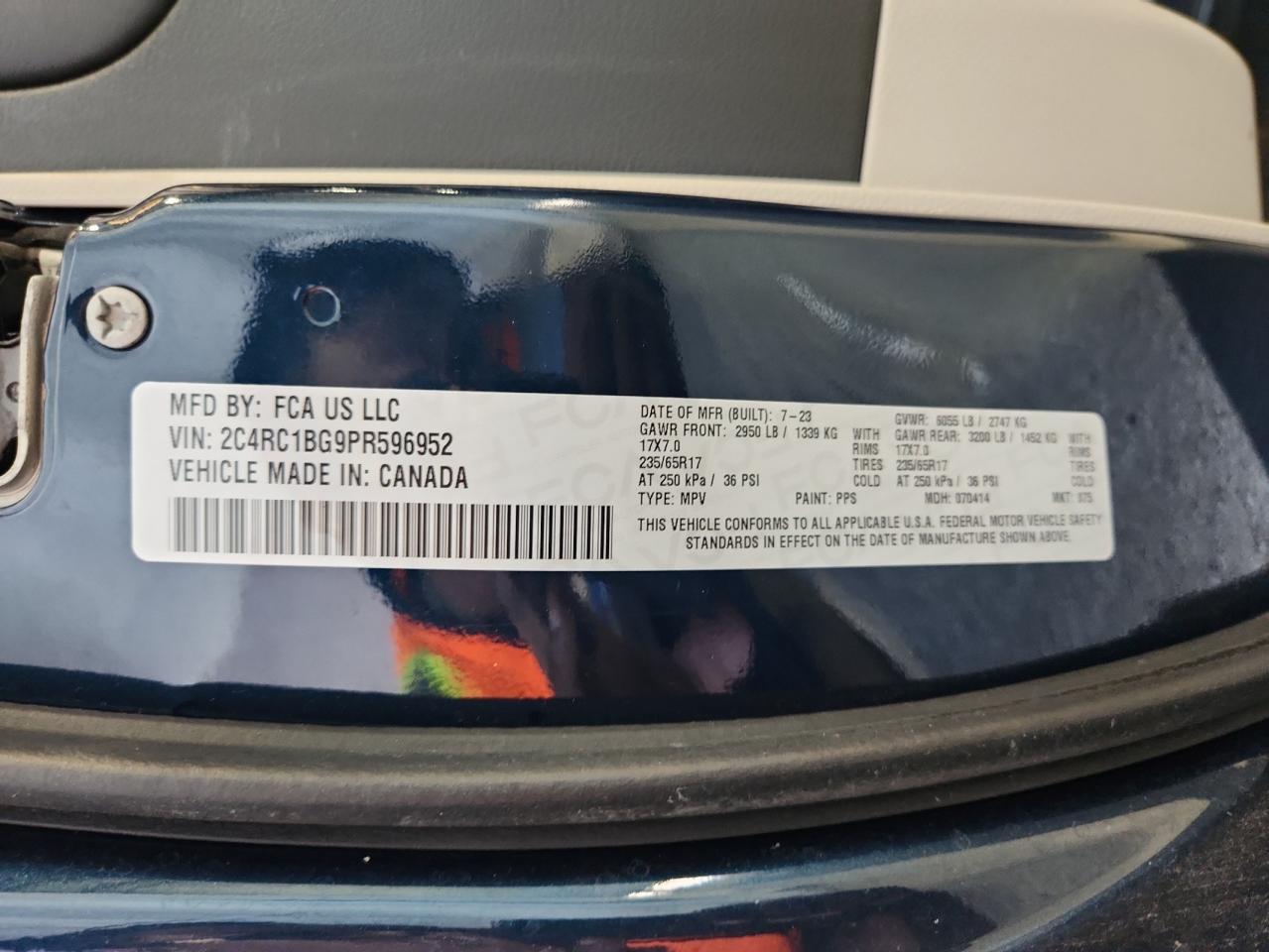 2023 Chrysler Pacifica Touring L VIN: 2C4RC1BG9PR596952 Lot: 64998045