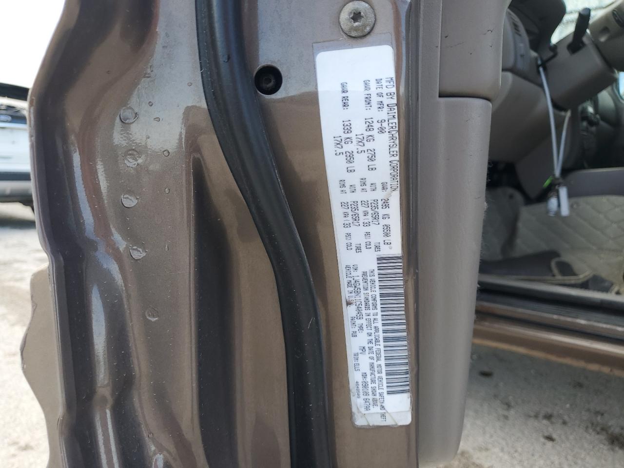 2001 Jeep Grand Cherokee Limited VIN: 1J4GW58N11C540459 Lot: 63829235