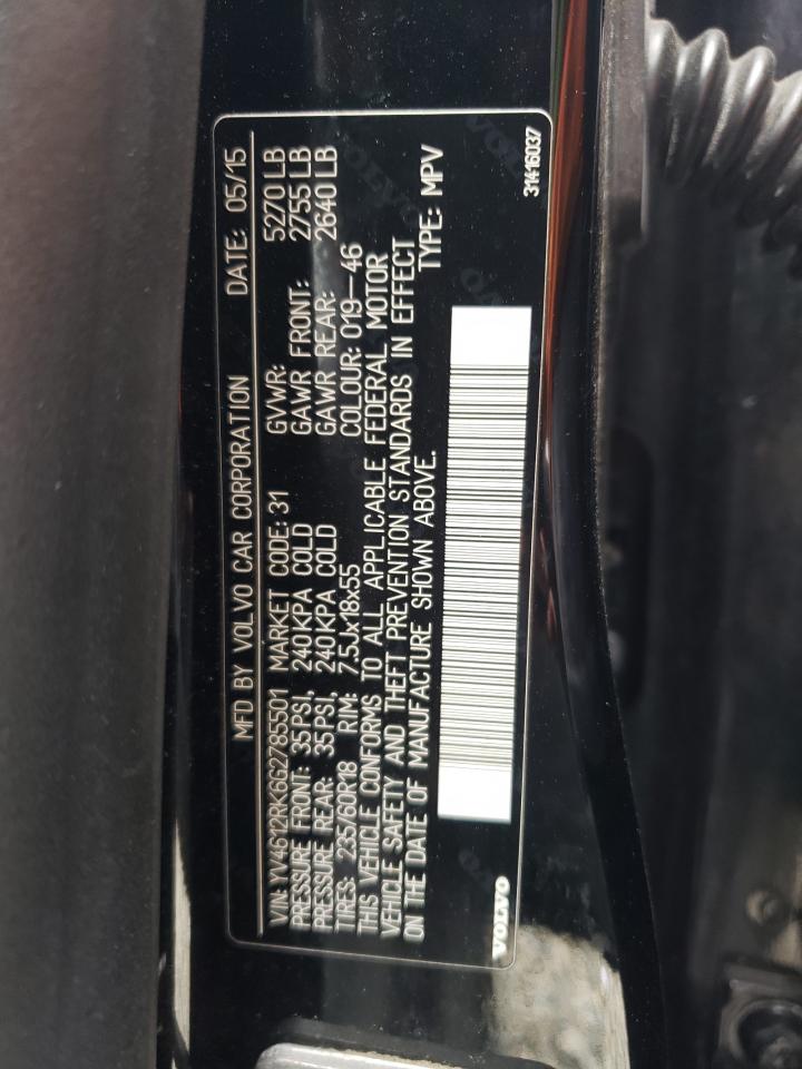 2016 Volvo Xc60 T5 Premier VIN: YV4612RK6G2785501 Lot: 66434195