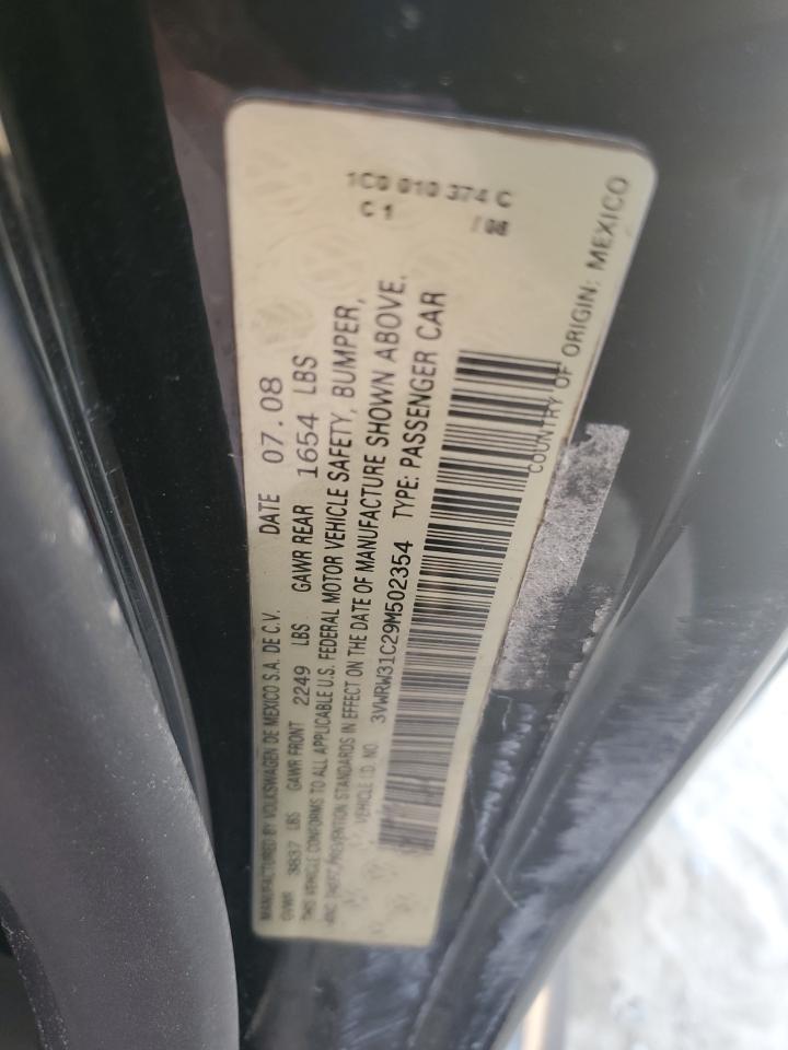 2009 Volkswagen New Beetle S VIN: 3VWRW31C29M502354 Lot: 63636885