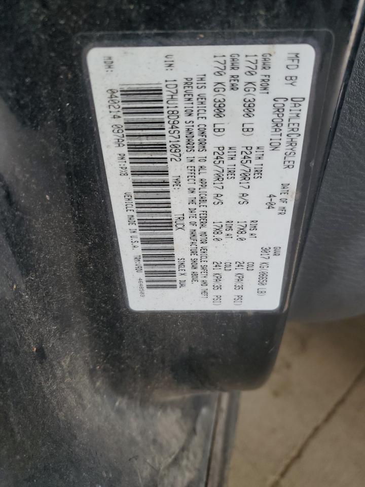 2004 Dodge Ram 1500 St VIN: 1D7HU18D94S710972 Lot: 66036635