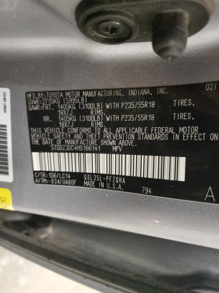 2017 Toyota Sienna Xle VIN: 5TDDZ3DC4HS166141 Lot: 64357715