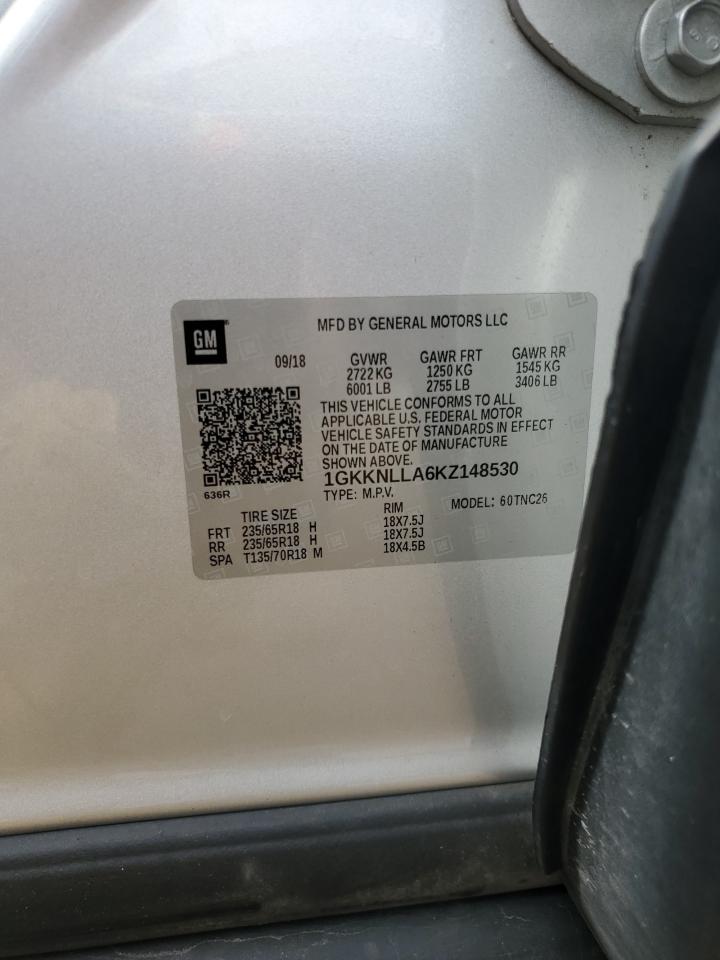 1gkknlla6kz148530 1GKKNLLA6KZ148530 2019 GMC Acadia Sle