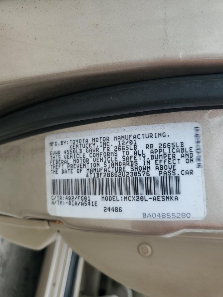2002 Toyota Avalon Xl VIN: 4T1BF28B62U230576 Lot: 64848685
