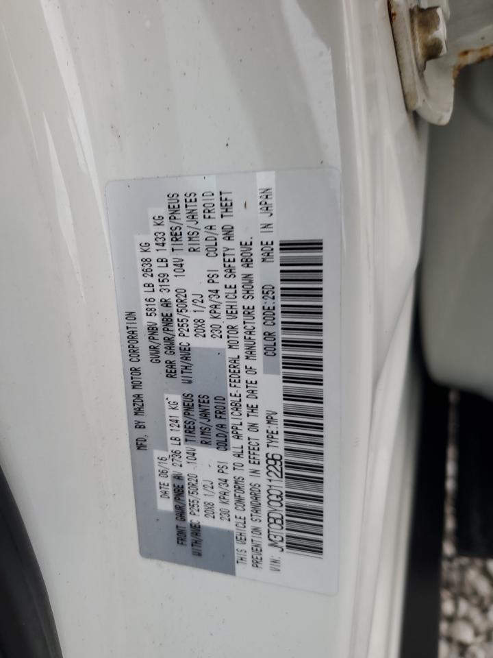 2016 Mazda Cx-9 Grand Touring VIN: JM3TCBDY0G0112296 Lot: 65515655