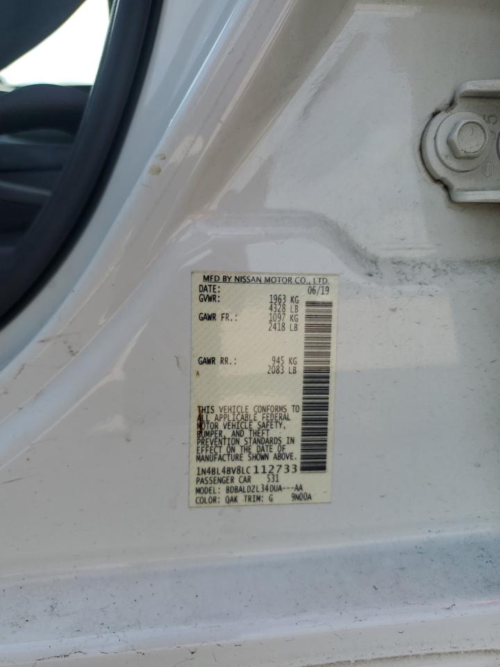 2020 Nissan Altima S VIN: 1N4BL4BV8LC112733 Lot: 64465135