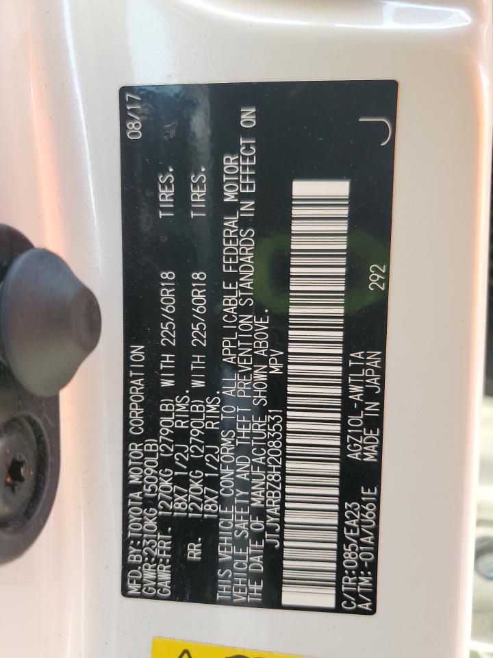 2017 Lexus Nx 200T Base VIN: JTJYARBZ8H2083531 Lot: 64679265