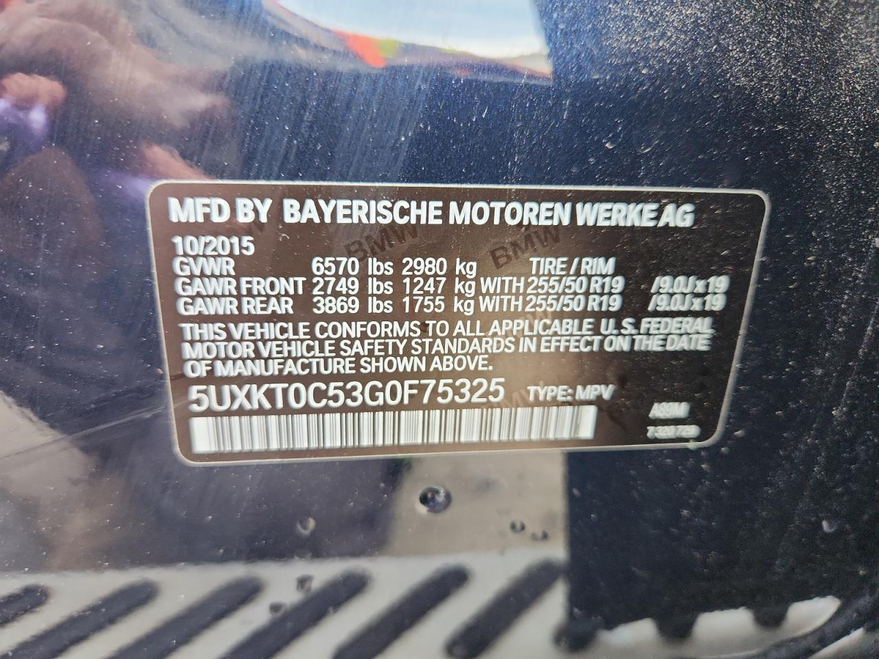 2018 BMW X5 Xdr40E VIN: 5UXKT0C53G0F75325 Lot: 65333975