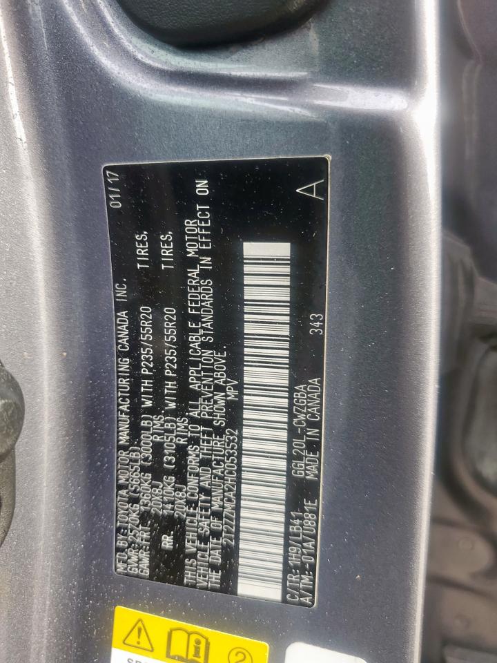 2017 Lexus Rx 350 Base VIN: 2T2ZZMCA2HC053532 Lot: 63821235