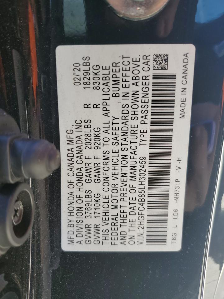 2020 Honda Civic Sport VIN: 2HGFC4B85LH302459 Lot: 66693845