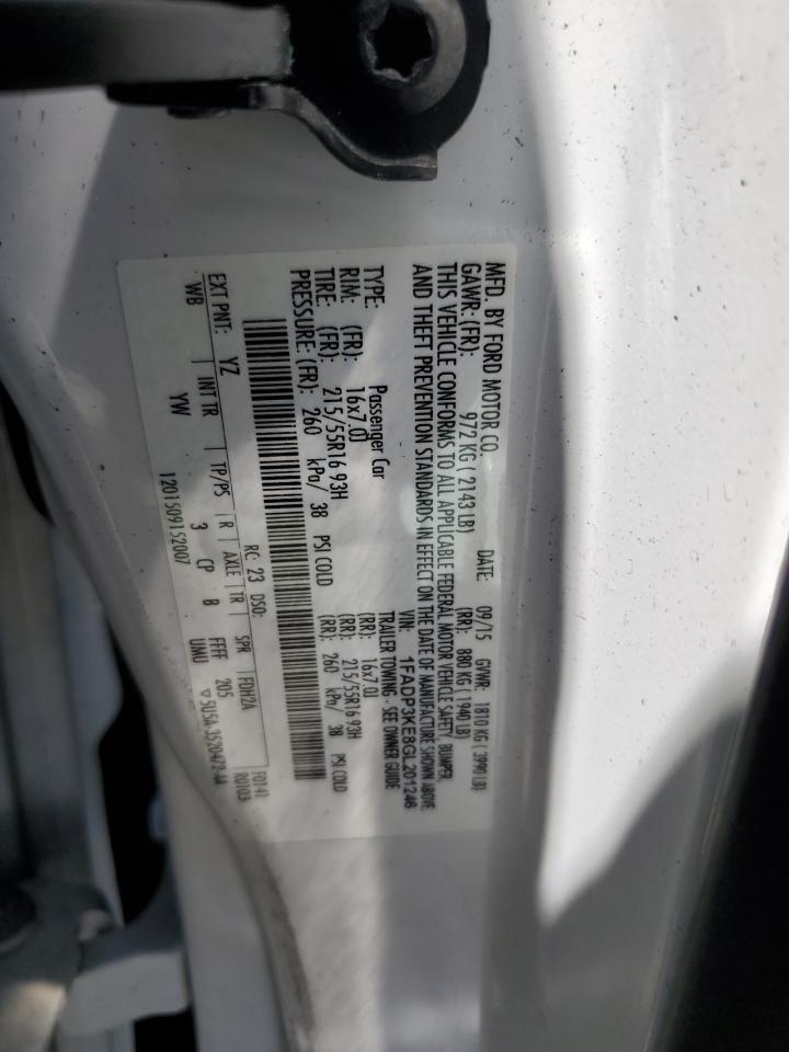 2016 Ford Focus Se VIN: 1FADP3KE8GL201246 Lot: 63437865