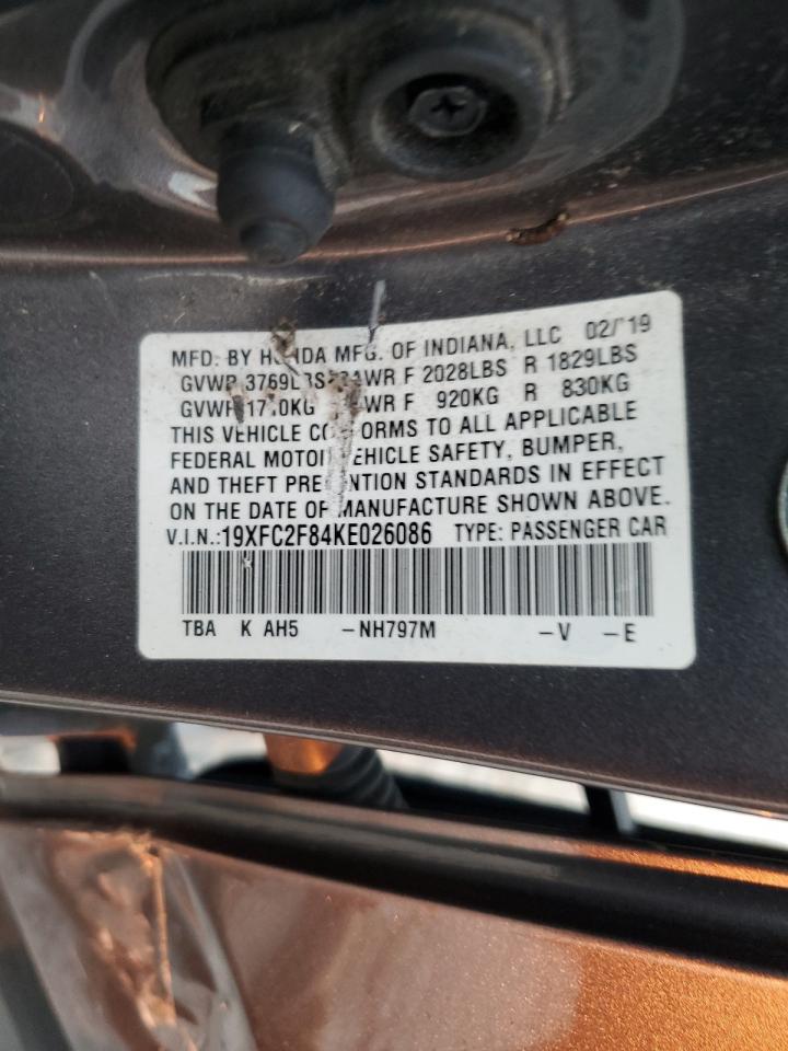 2019 Honda Civic Sport VIN: 19XFC2F84KE026086 Lot: 66368765