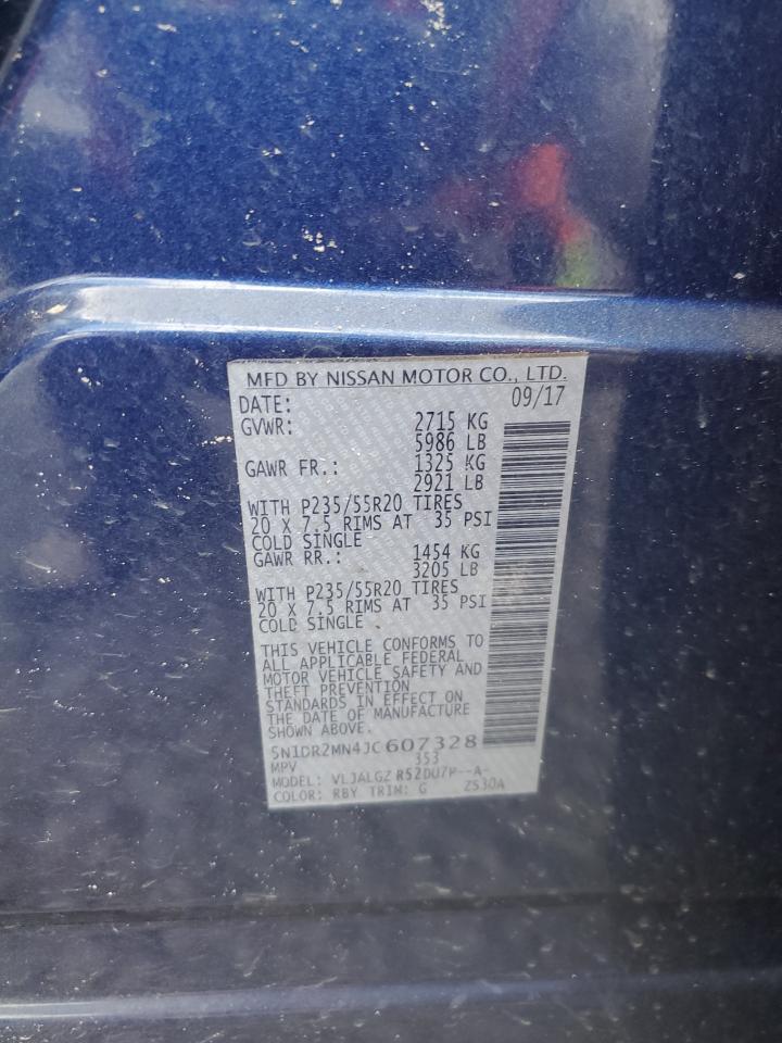 2018 Nissan Pathfinder S VIN: 5N1DR2MN4JC607328 Lot: 65805275