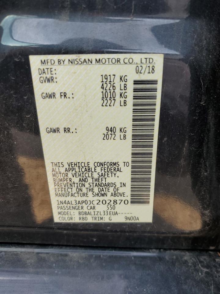 1n4al3ap0jc202870 1N4AL3AP0JC202870 2018 Nissan Altima 2.5