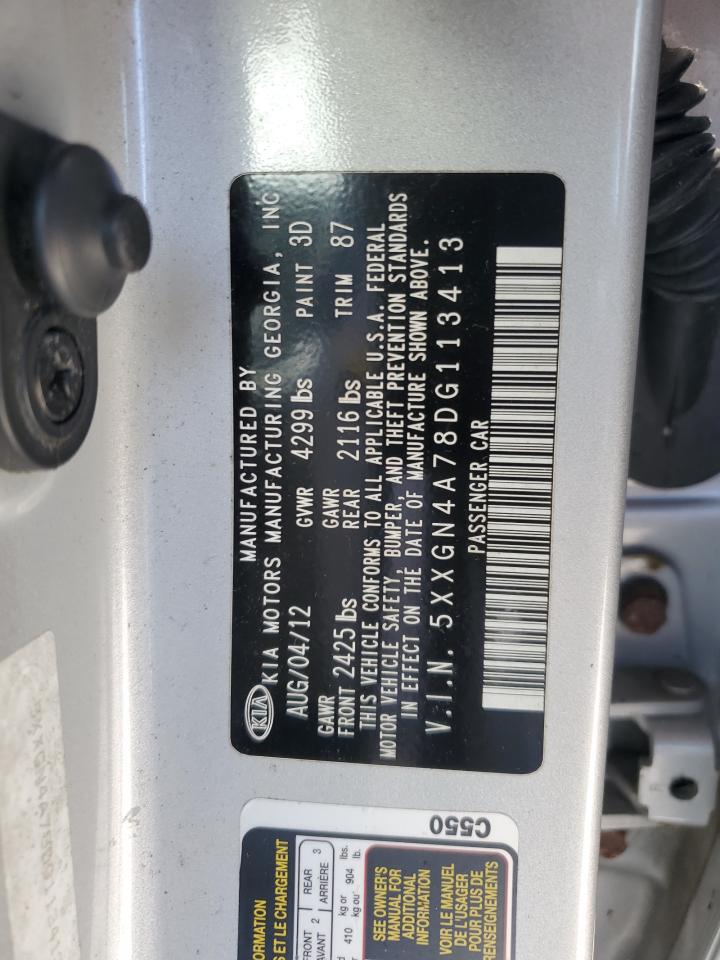 2013 Kia Optima Ex VIN: 5XXGN4A78DG113413 Lot: 63681785