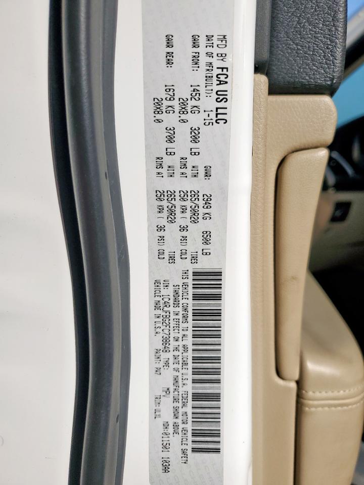2015 Jeep Grand Cherokee Limited VIN: 1C4RJFBG2FC738648 Lot: 65227835