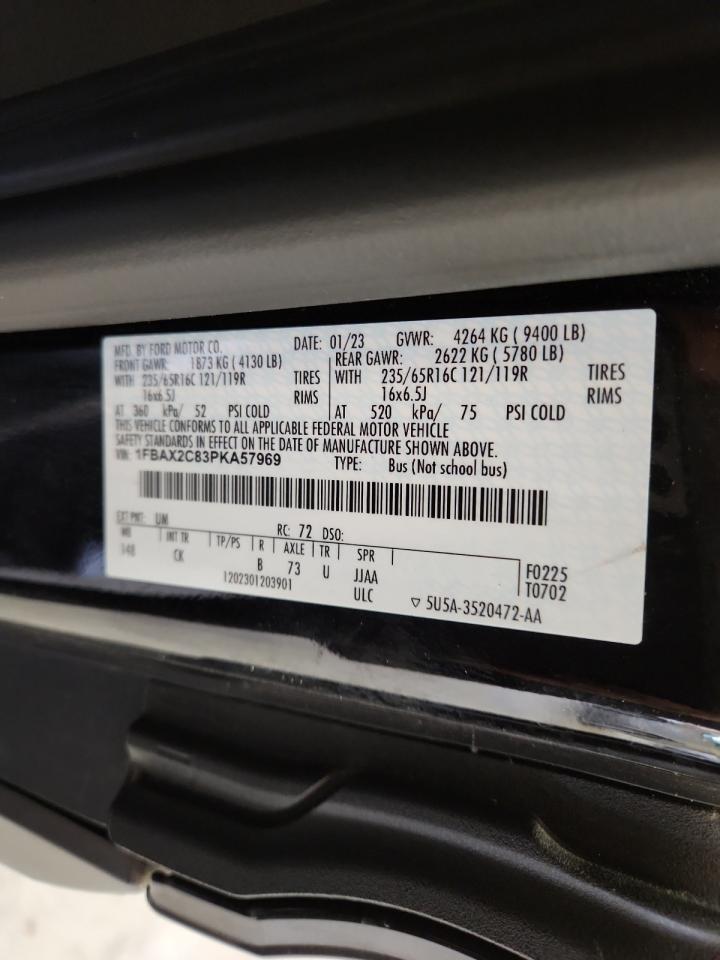 2023 Ford Transit T-350 VIN: 1FBAX2C83PKA57969 Lot: 63796045