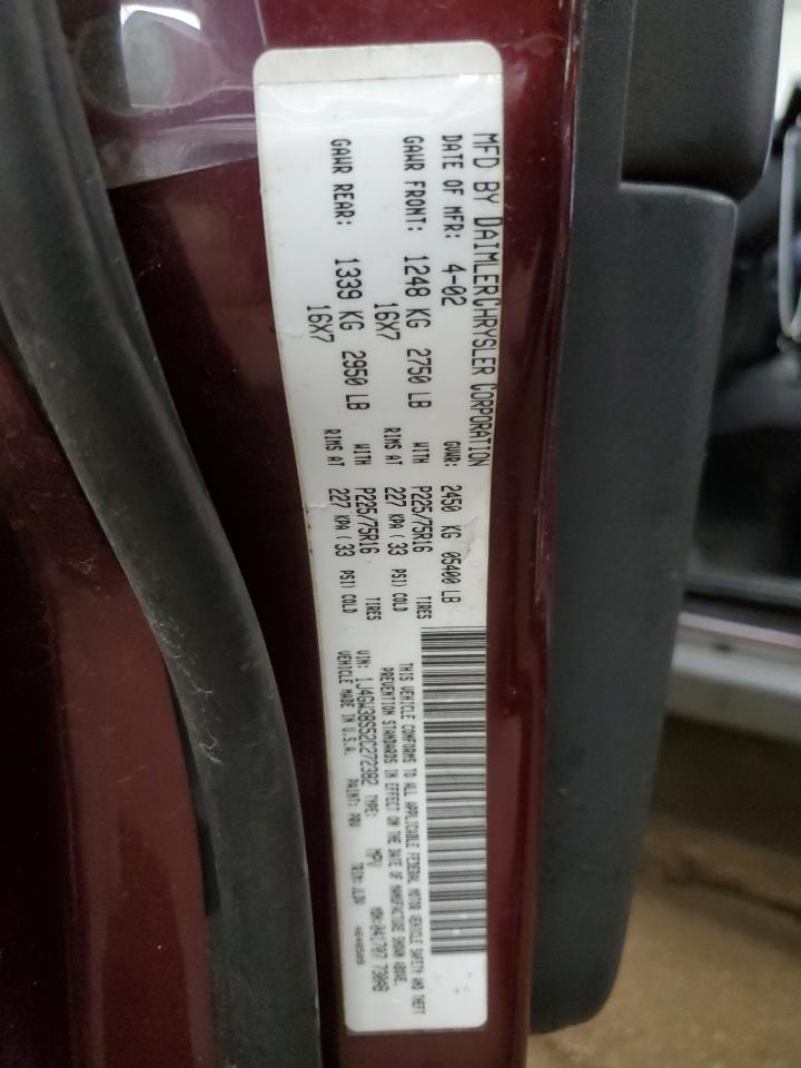 2002 Jeep Grand Cherokee Sport VIN: 1J4GW38S52C272382 Lot: 65164915