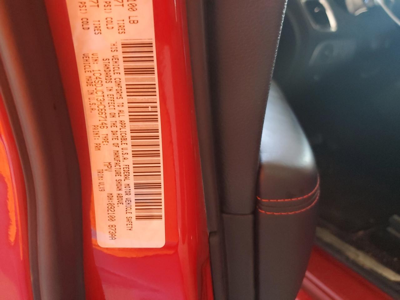 2017 Dodge Durango R/T VIN: 1C4SDJCT3HC667146 Lot: 65316215
