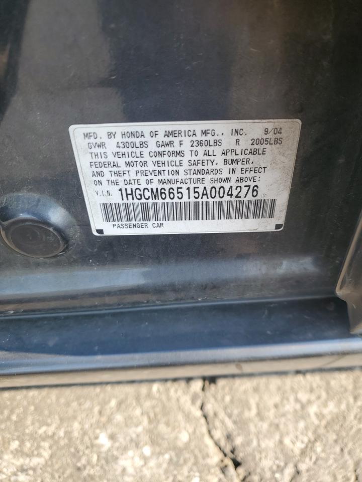 2005 Honda Accord Ex VIN: 1HGCM66515A004276 Lot: 64141205