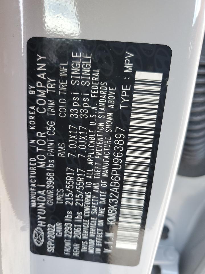 2023 Hyundai Kona Sel VIN: KM8K32AB6PU963897 Lot: 63959585