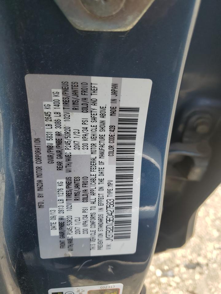2014 Mazda Cx-9 Grand Touring VIN: JM3TB2DV3E0427583 Lot: 64604875