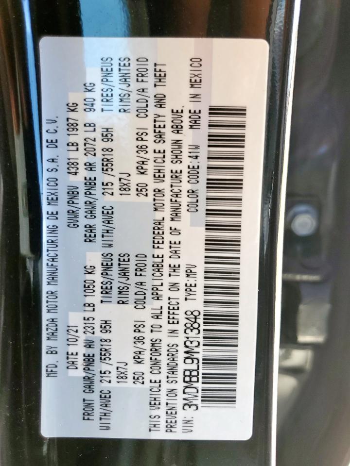 2021 Mazda Cx-30 Select VIN: 3MVDMBBL9MM313848 Lot: 64229085