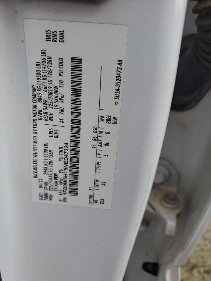 1fd0w5ht5ned47324 1FD0W5HT5NED47324 2022 Ford F550 Super Duty