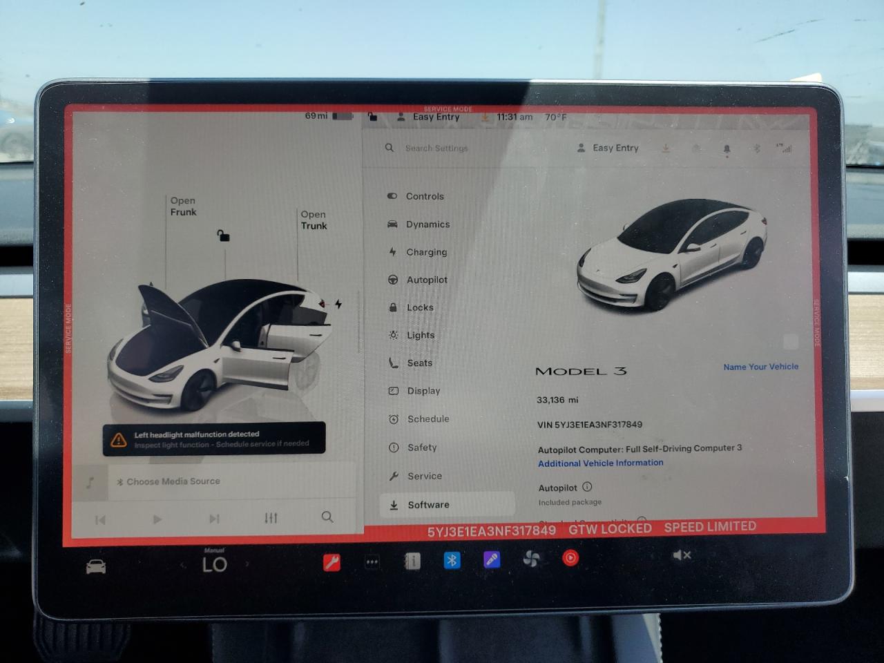 2022 Tesla Model 3 VIN: 5YJ3E1EA3NF317849 Lot: 63475705
