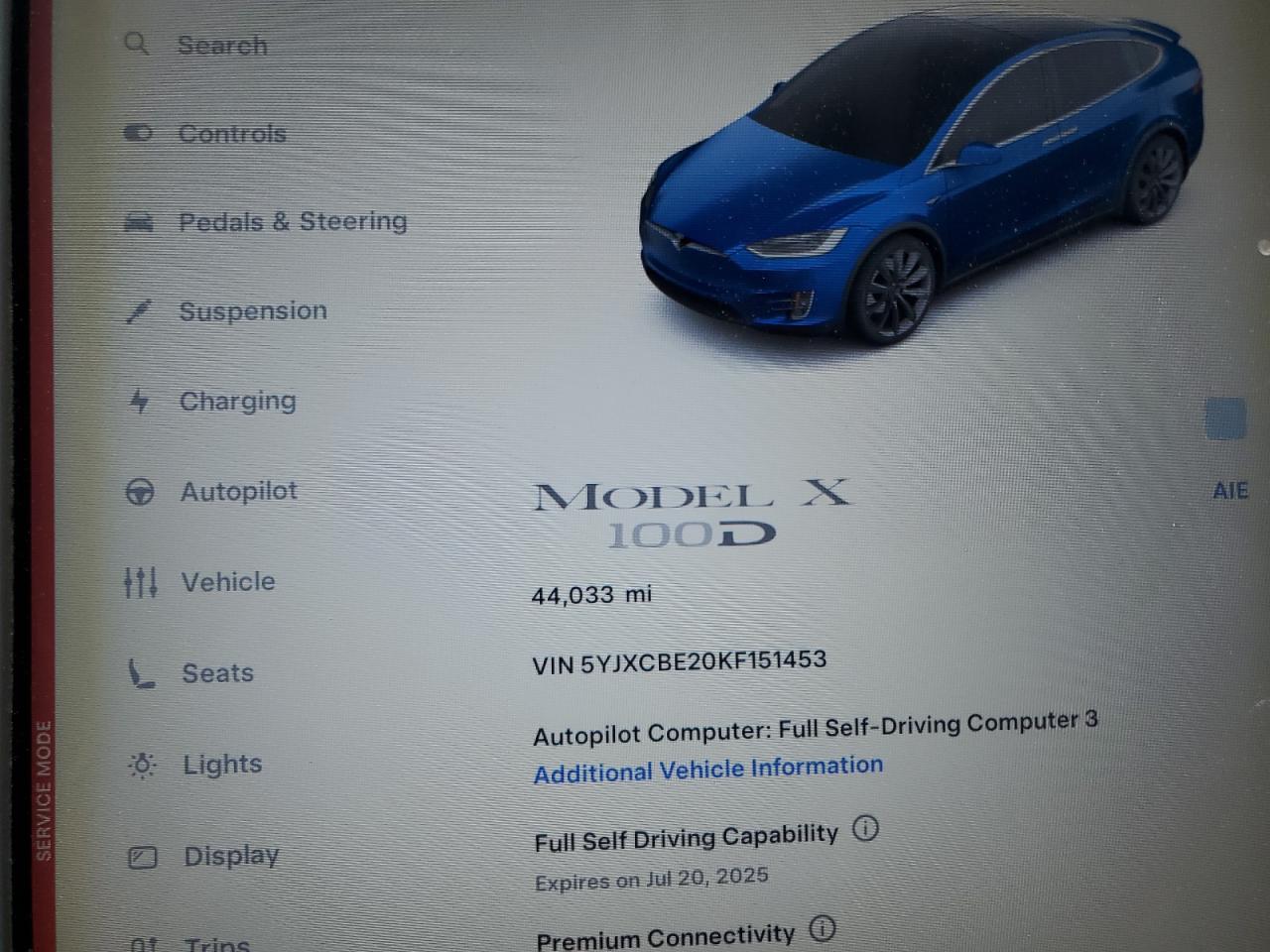 2019 Tesla Model X VIN: 5YJXCBE20KF151453 Lot: 64613445