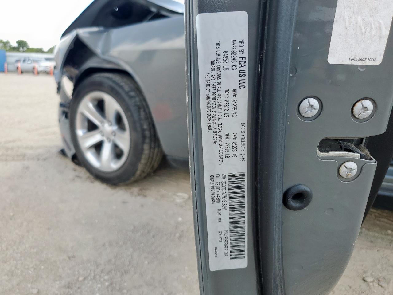 2019 Dodge Challenger Sxt VIN: 2C3CDZAG7KH616041 Lot: 65965095