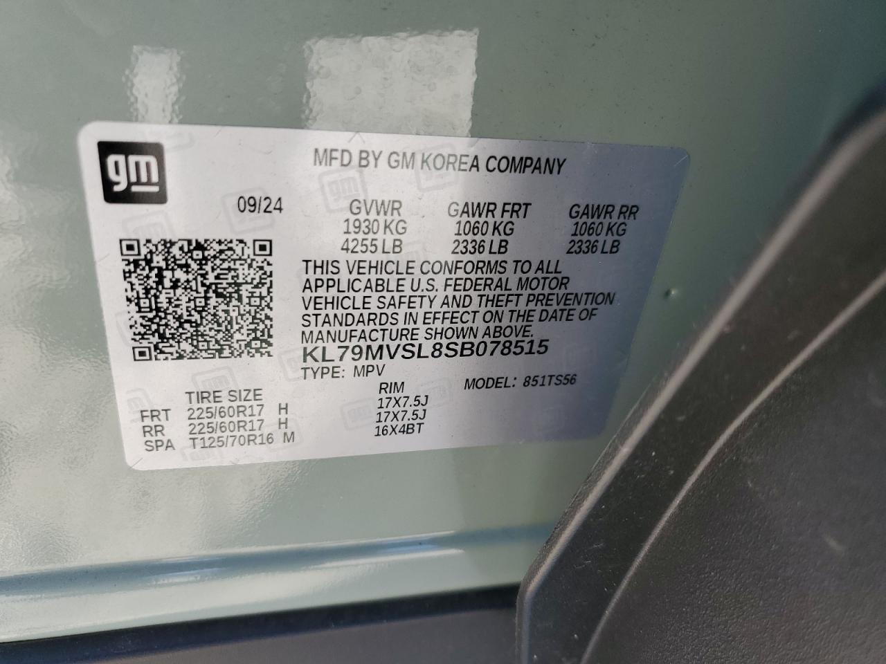 2025 Chevrolet Trailblazer Activ VIN: KL79MVSL8SB078515 Lot: 65515955