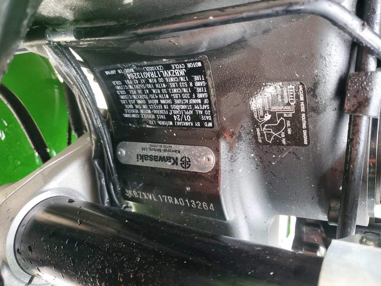 jkbzxvl17ra013264 JKBZXVL17RA013264 2024 Kawasaki Zx1002 L