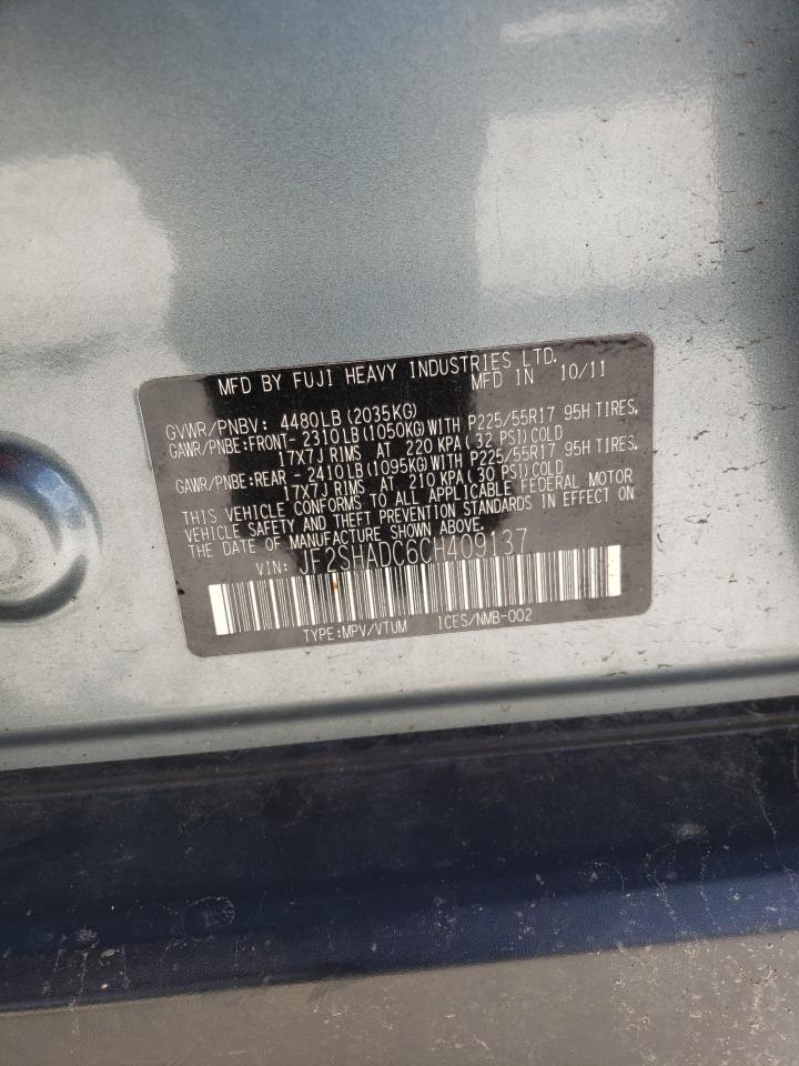 2012 Subaru Forester 2.5X Premium VIN: JF2SHADC6CH409137 Lot: 64733885