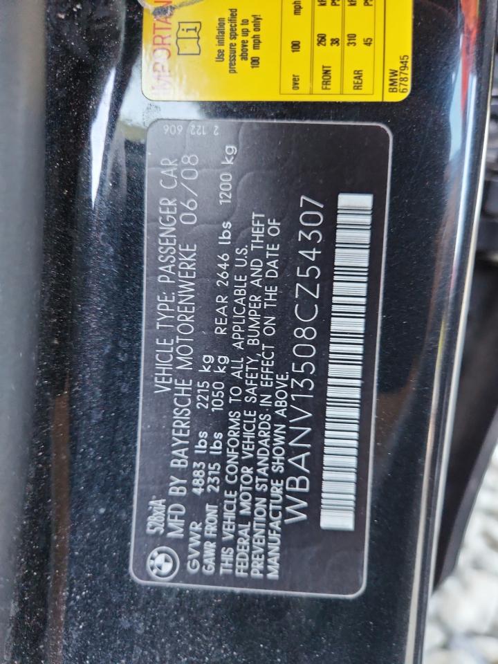 wbanv13508cz54307 WBANV13508CZ54307 2008 BMW 528 Xi