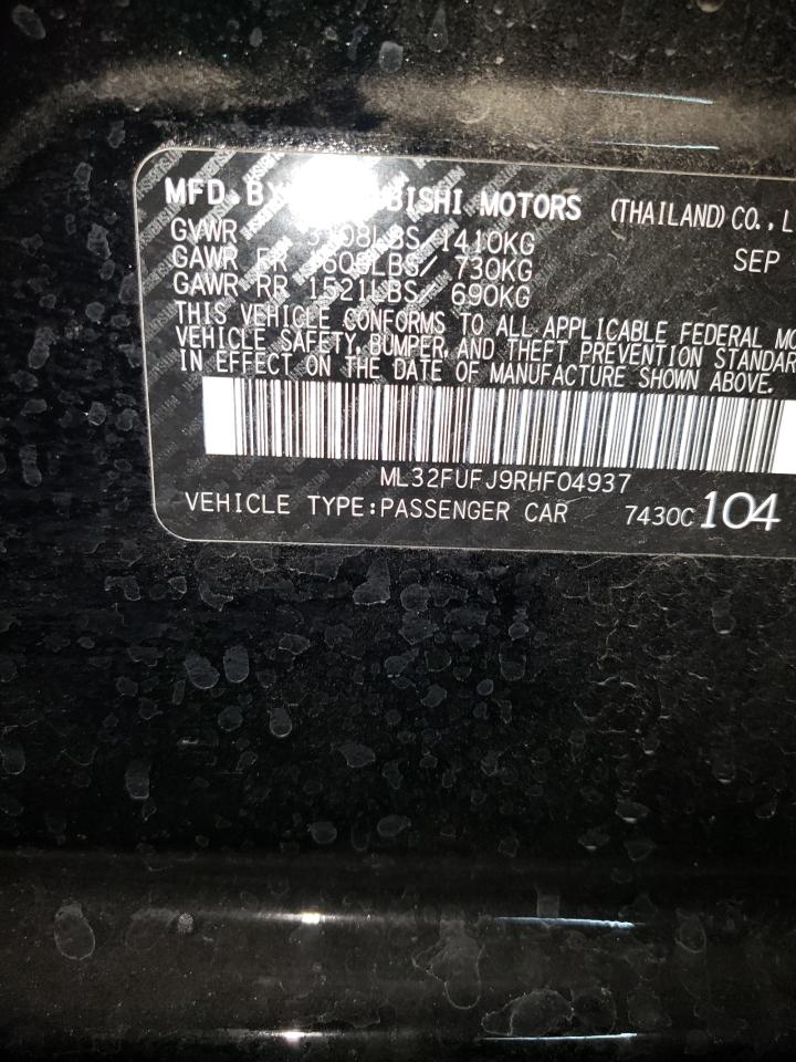 2024 Mitsubishi Mirage G4 Es VIN: F04937 Lot: 65653445