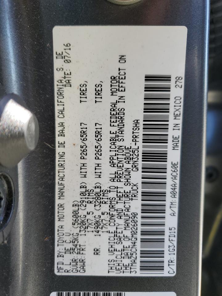 2016 Toyota Tacoma Double Cab VIN: 3TMAZ5CN4GM026090 Lot: 65222345