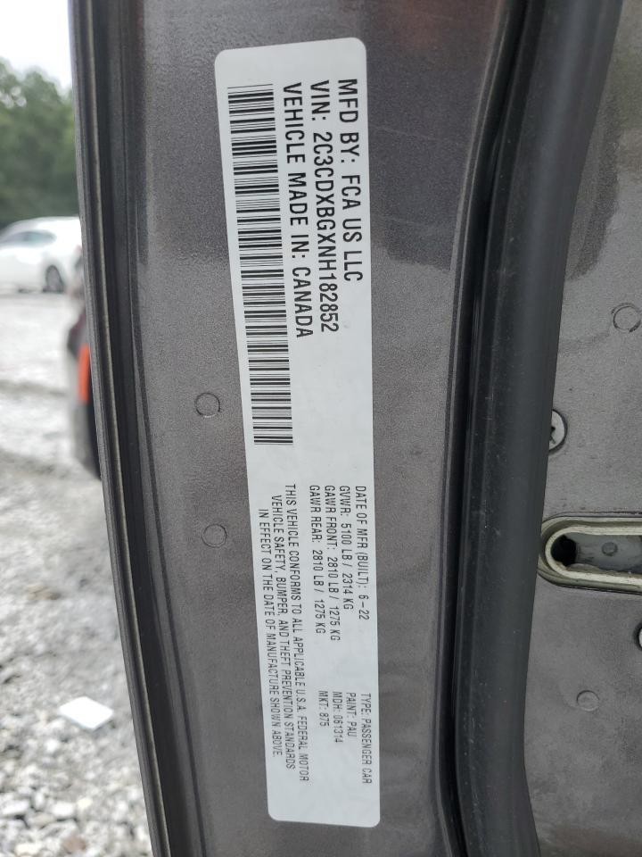 2022 Dodge Charger Sxt VIN: 2C3CDXBGXNH182852 Lot: 65002545