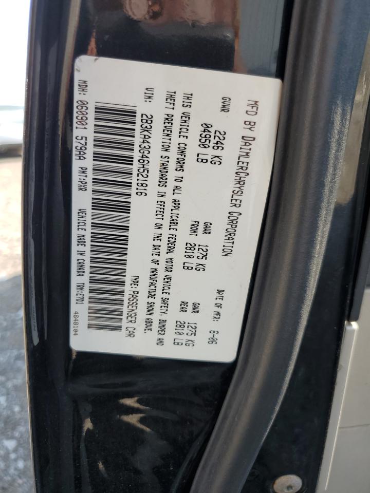 2006 Dodge Charger Se VIN: 2B3KA43G46H521816 Lot: 64789645