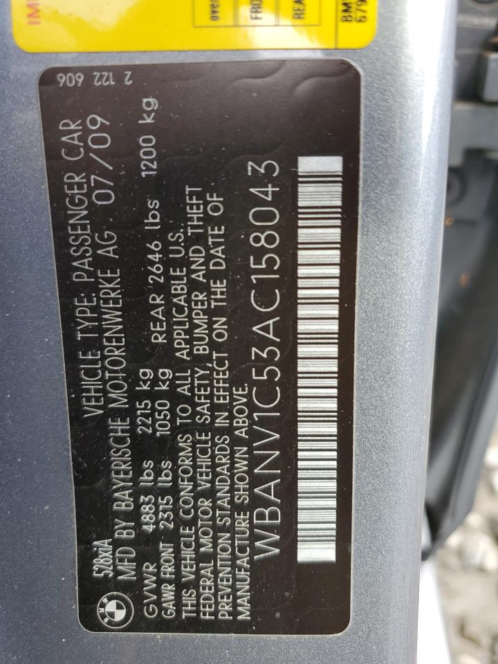 2010 BMW 528 Xi VIN: WBANV1C53AC158043 Lot: 64661095