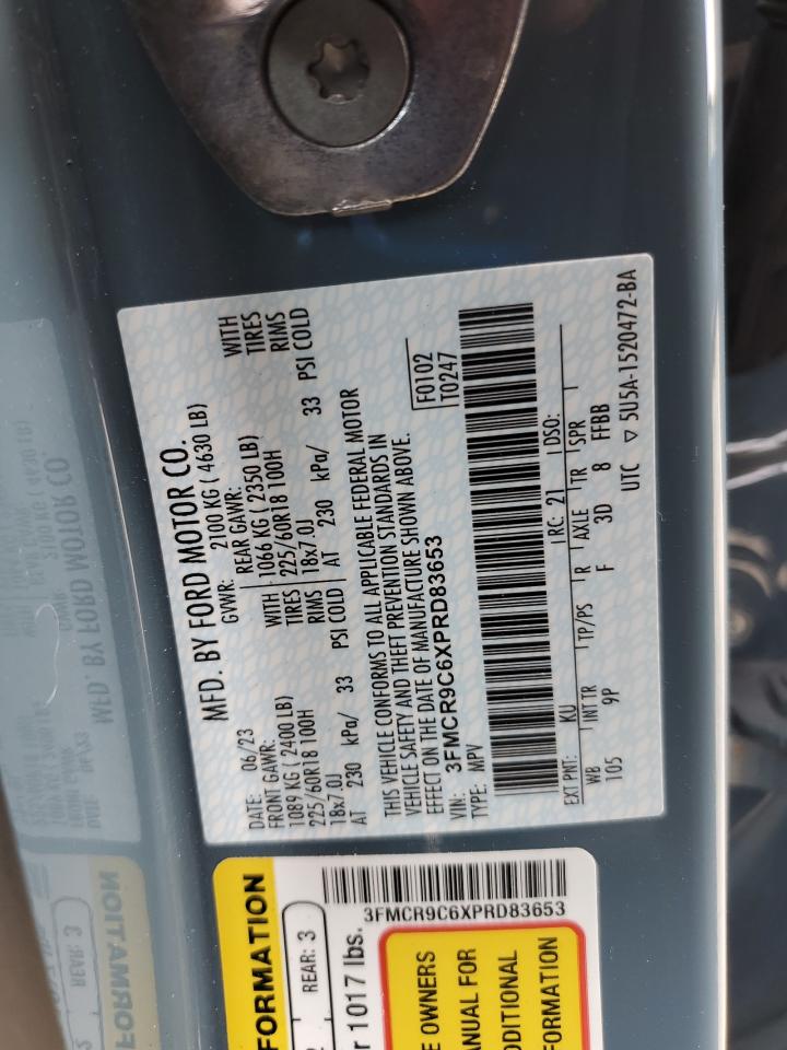 2023 Ford Bronco Sport Outer Banks VIN: 3FMCR9C6XPRD83653 Lot: 62645625