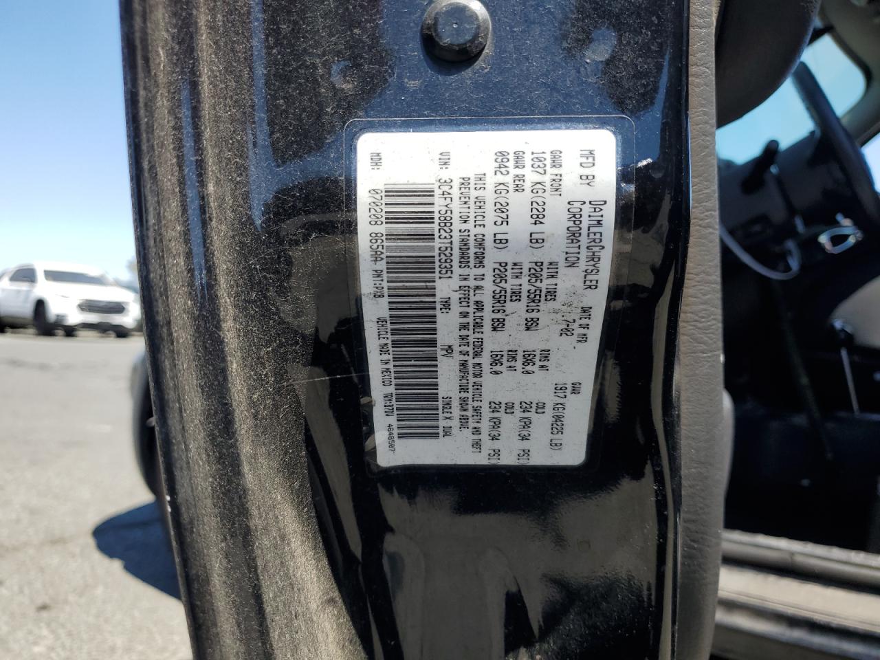 2003 Chrysler Pt Cruiser Touring VIN: 3C4FY58B23T529351 Lot: 65467005
