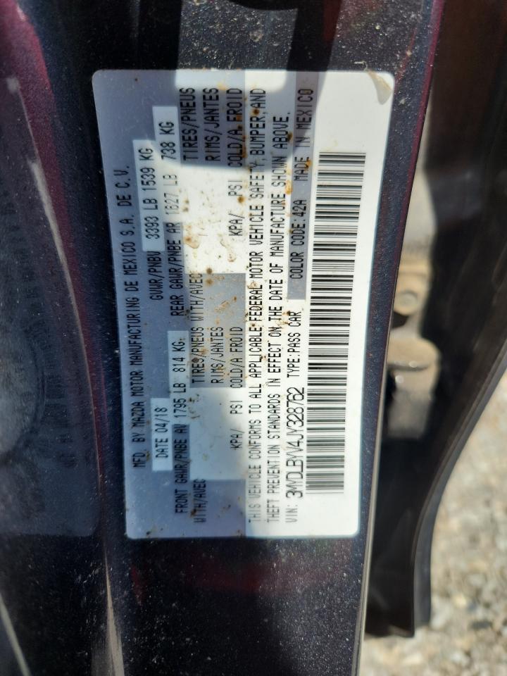2018 Toyota Yaris Ia VIN: 3MYDLBYV4JY328762 Lot: 64282985