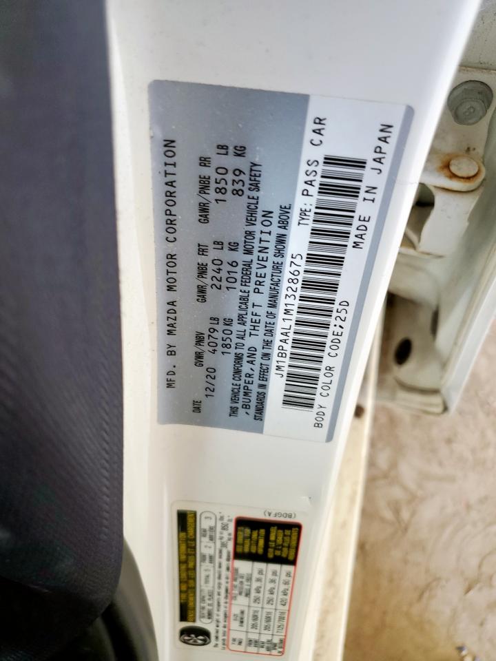 2021 Mazda 3 VIN: JM1BPAAL1M1328675 Lot: 64132725
