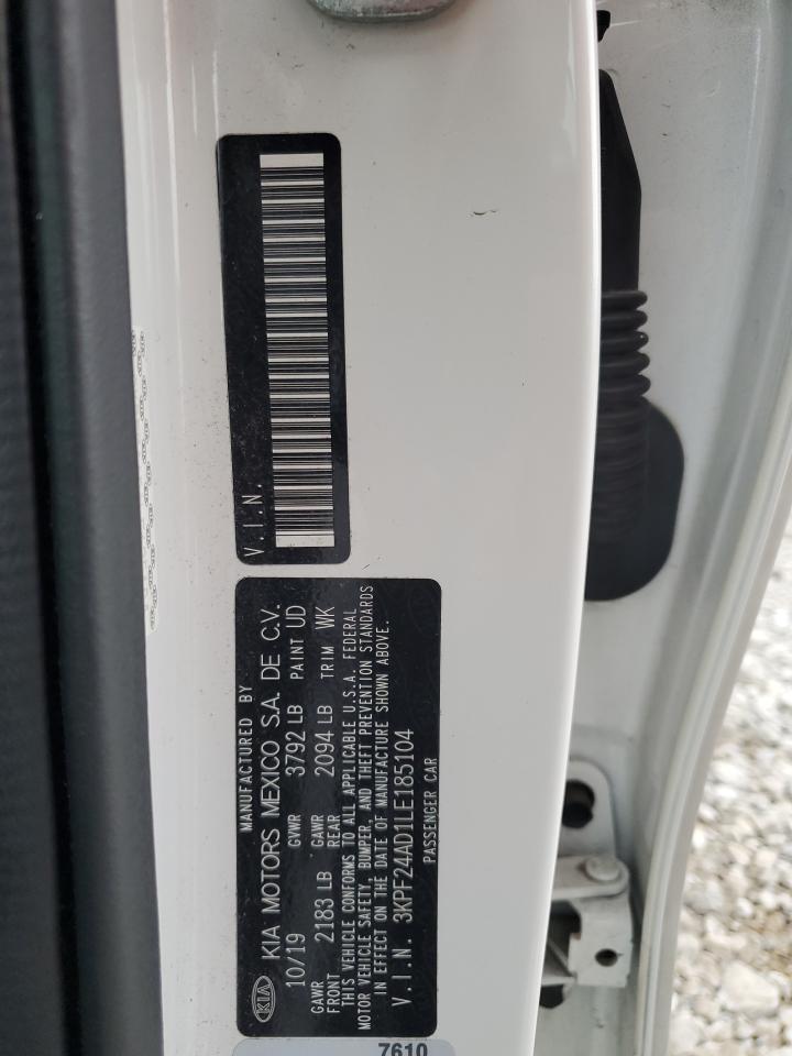 2020 Kia Forte Fe VIN: 3KPF24AD1LE185104 Lot: 65391735