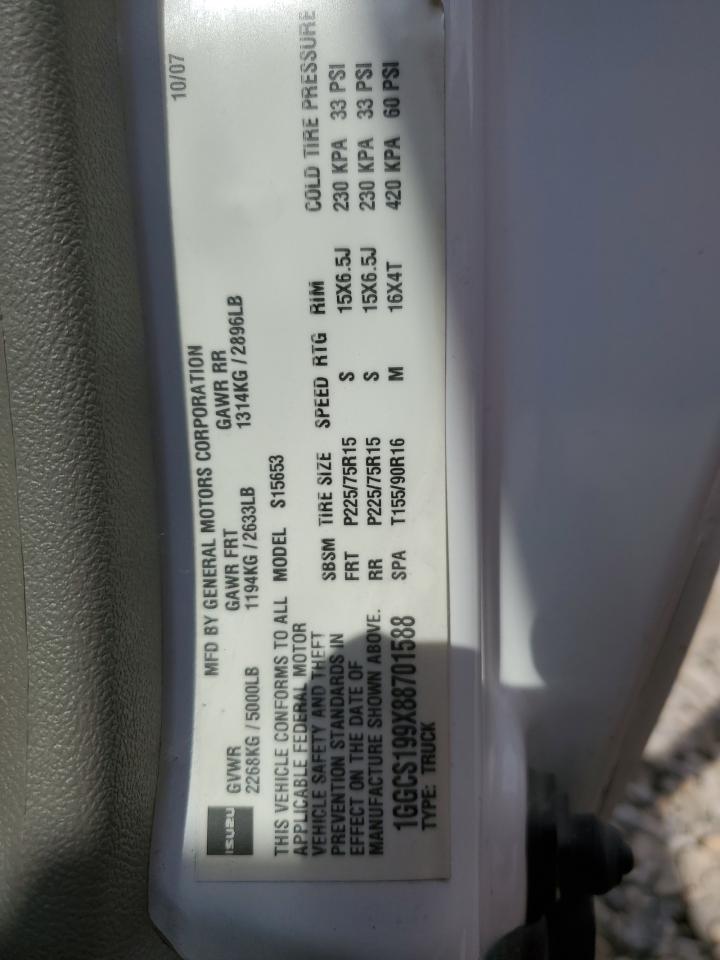 2008 Isuzu I-290 VIN: 1GGCS199X88701588 Lot: 62150785