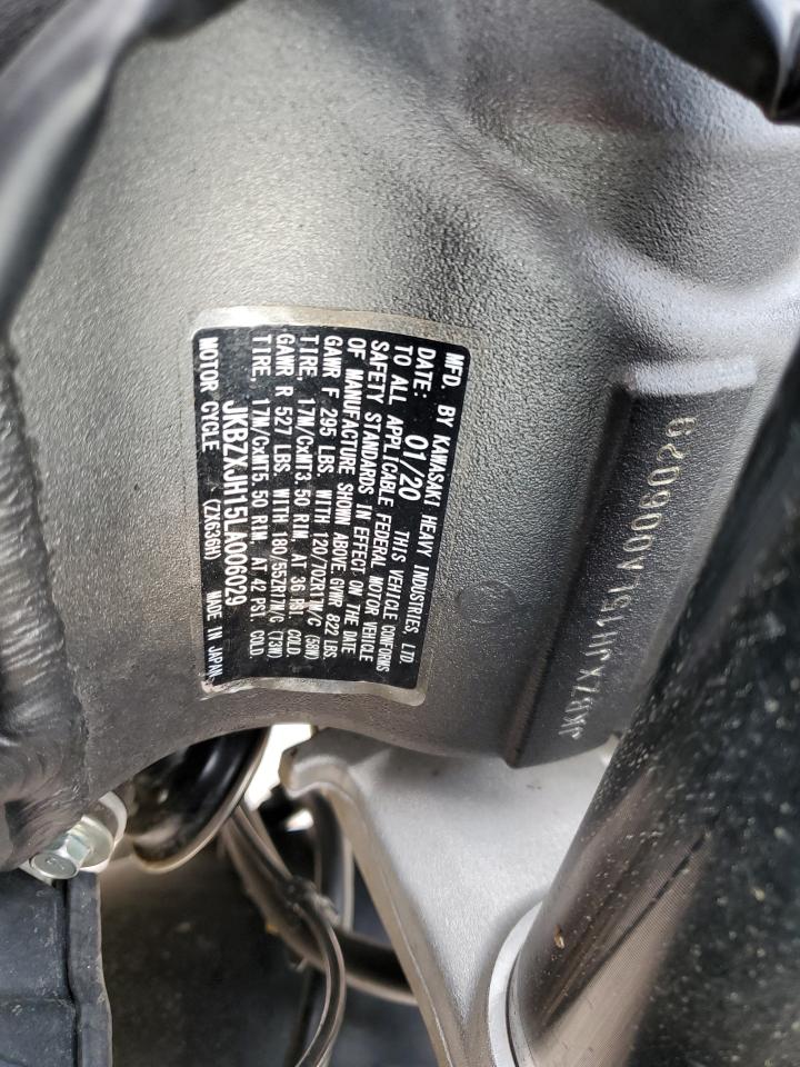 jkbzxjh15la006029 JKBZXJH15LA006029 2020 Kawasaki Zx636 K