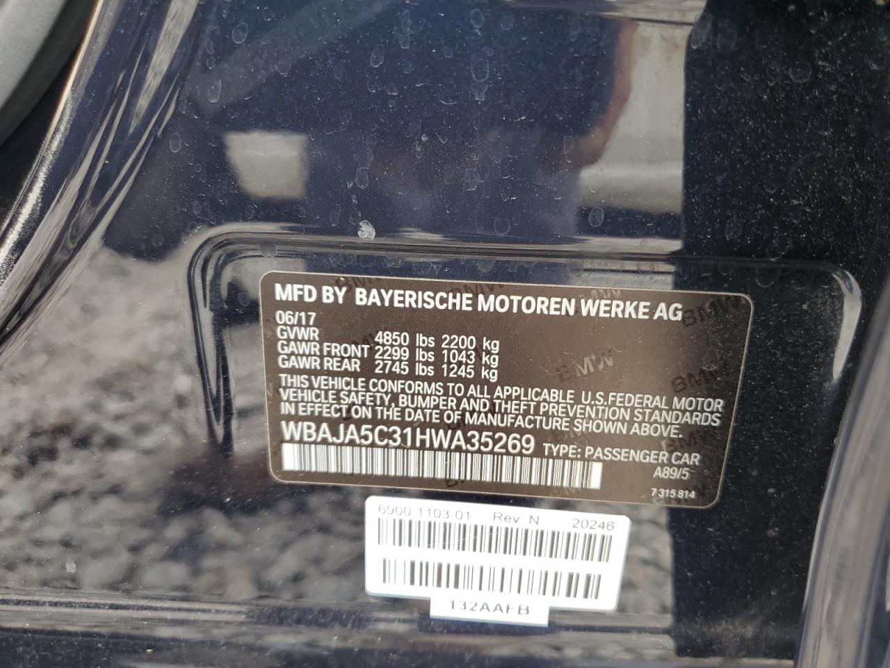 2017 BMW 530 I VIN: WBAJA5C31HWA35269 Lot: 66915205